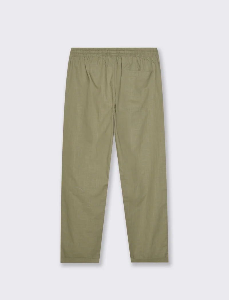 Pantaloni chino jogger cotone slub da uomo - Verde salvia