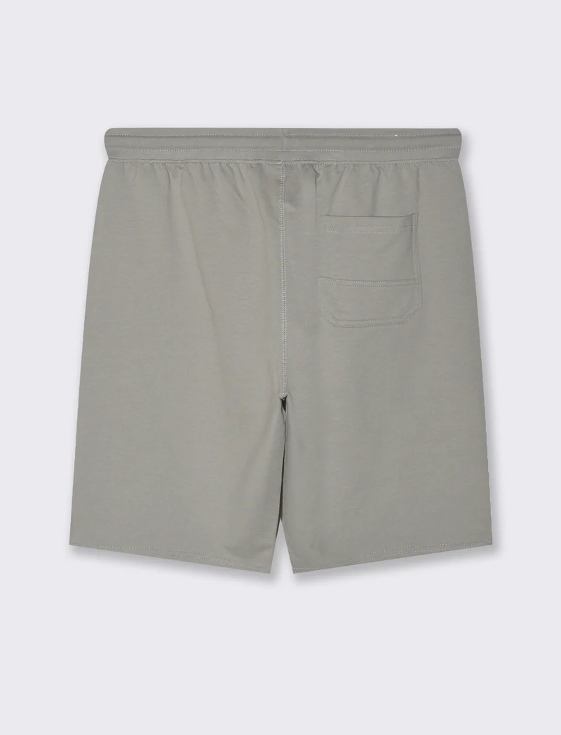 Bermuda in felpa con vita jogger da uomo - Grigio
