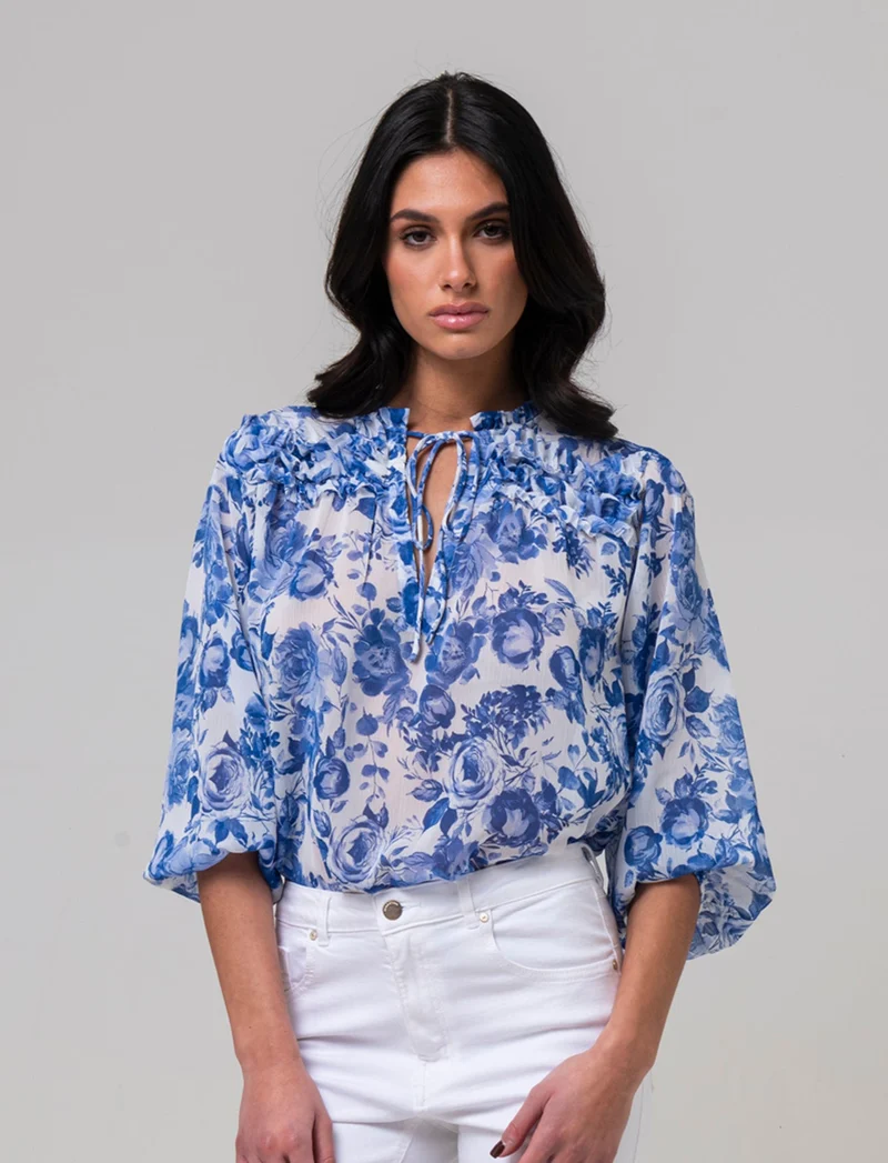 Blusa con ruches da donna - var 2