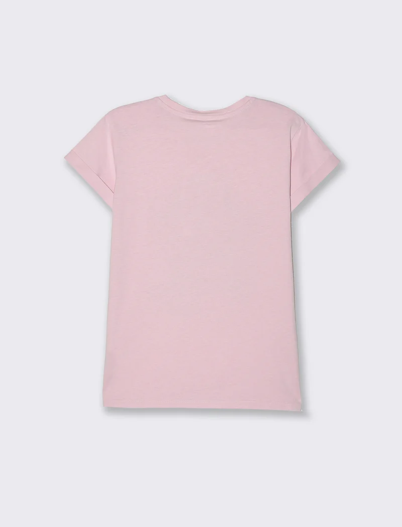 T-shirt stampata da donna - Rosa chiaro