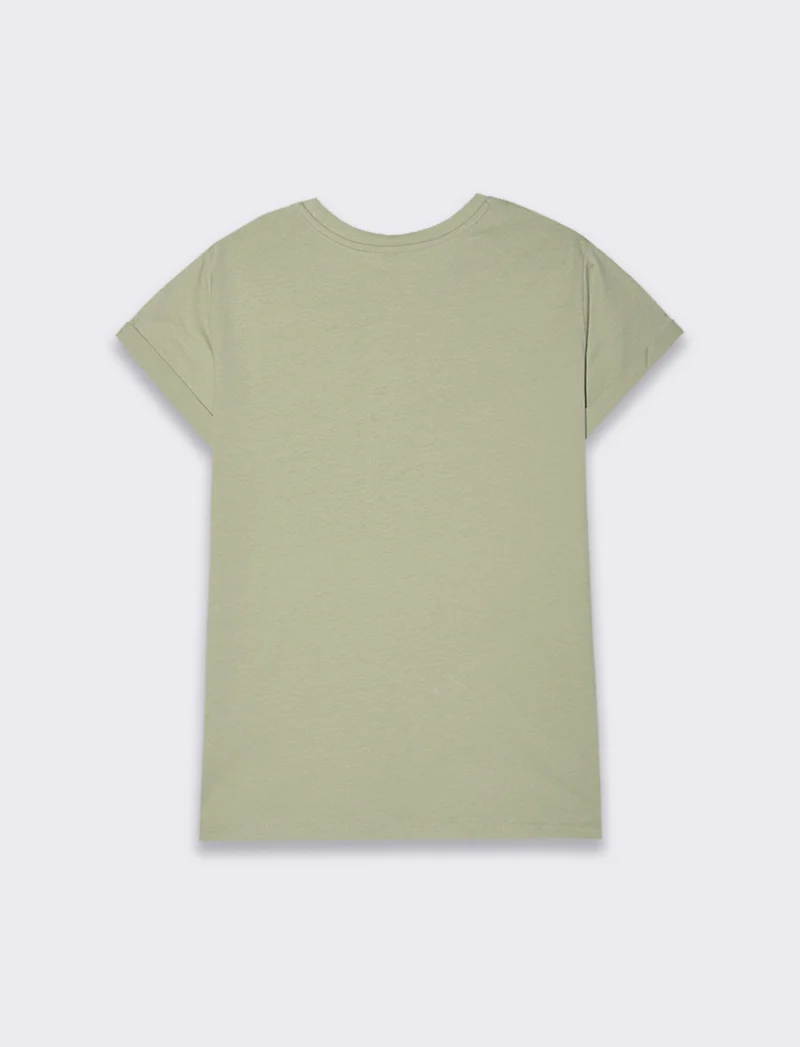 T-shirt stampata da donna - Verdino