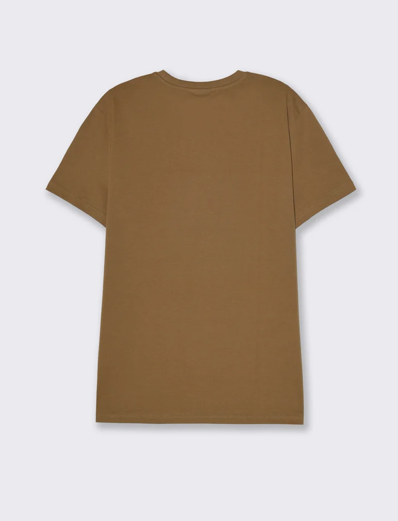 T-shirt regular fit con stampa da uomo - Grigio fango