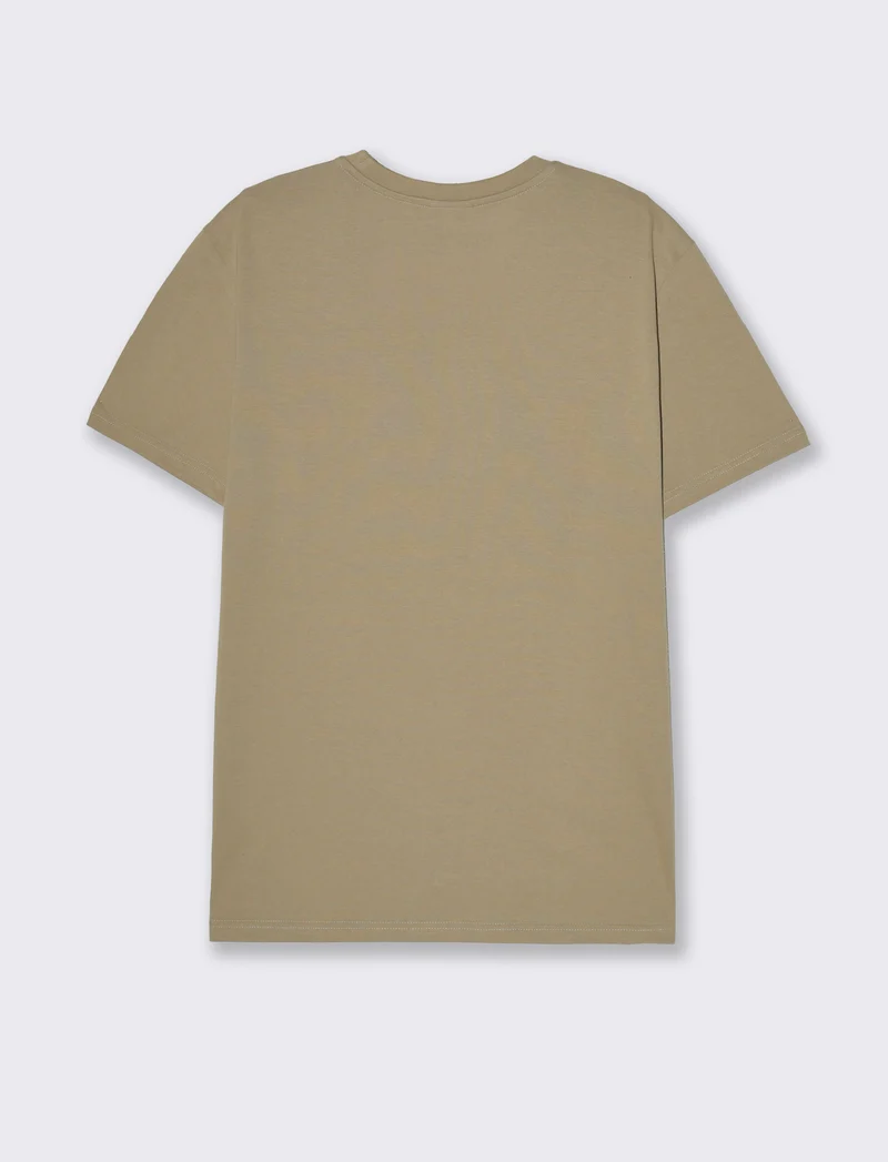 T-shirt regular fit con stampa da uomo - Verde salvia