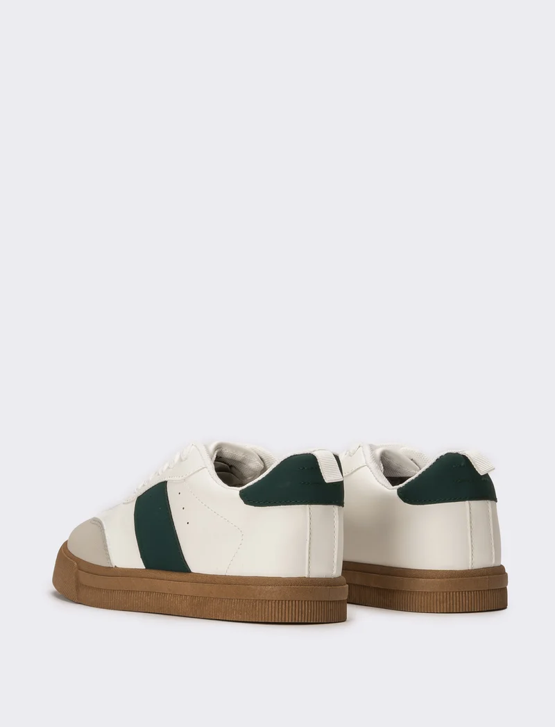 Sneakers da bambino con riporti - Bianco