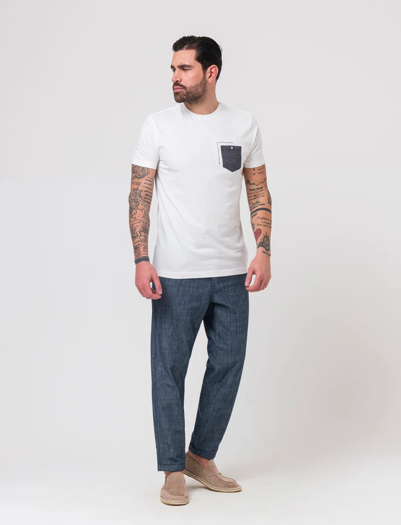Pantaloni jogger effetto denim da uomo - Denim
