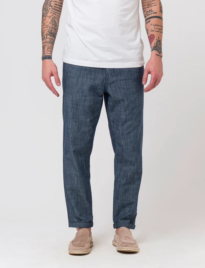 Pantaloni jogger effetto denim da uomo - Denim