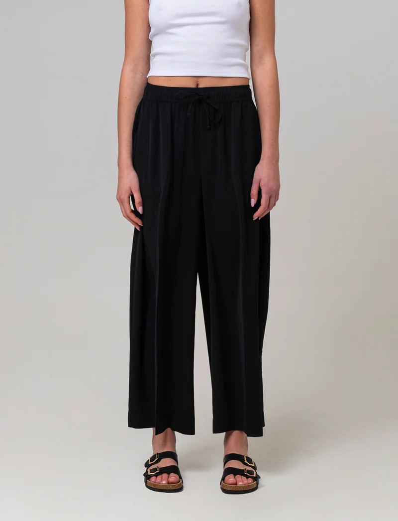 Pantalone con coulisse da donna - Nero