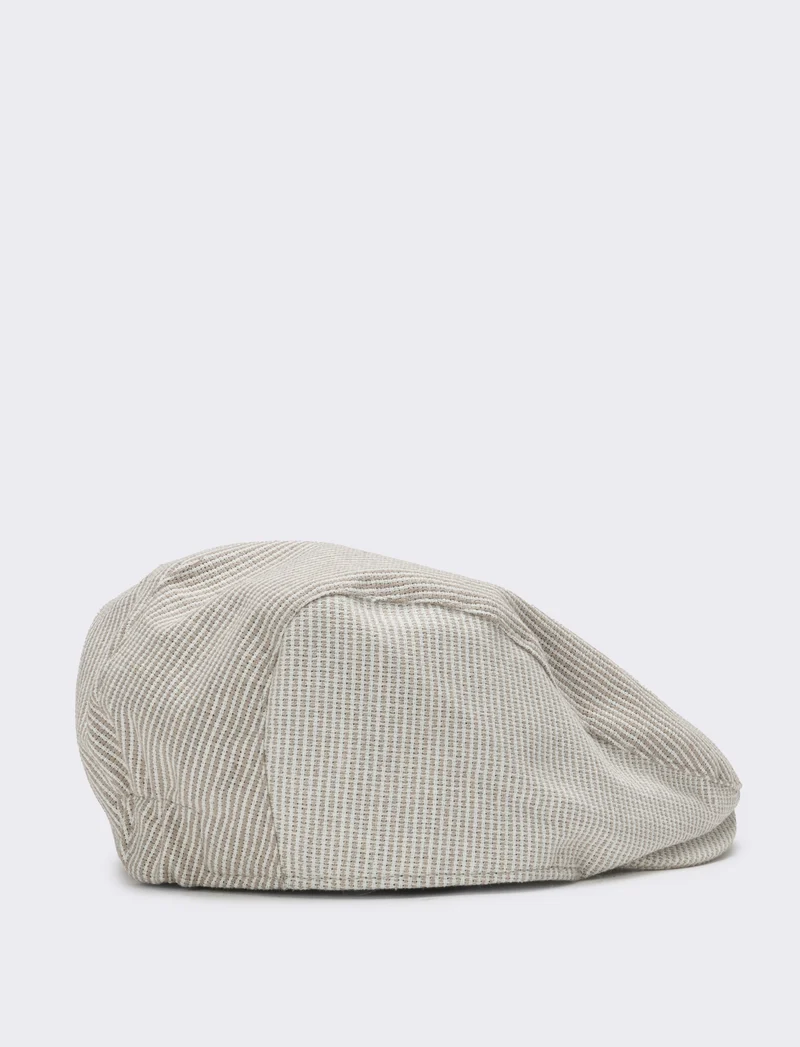 Cappello uomo coppola micro quadretti - Beige