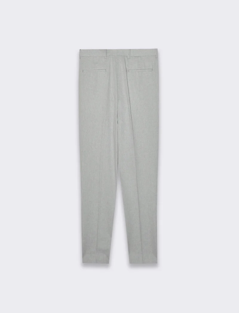 Pantaloni da completo struttura oxford da uomo - Beige ecru