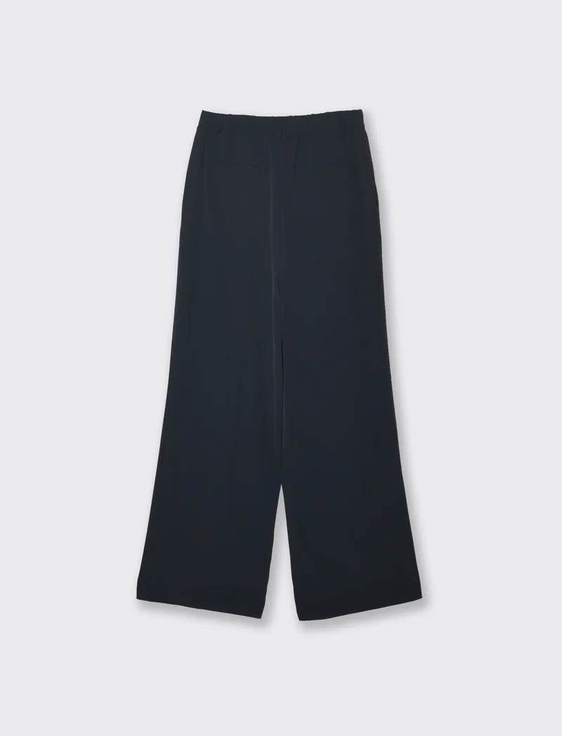 Pantalone palazzo in tessuto fluido - Blu