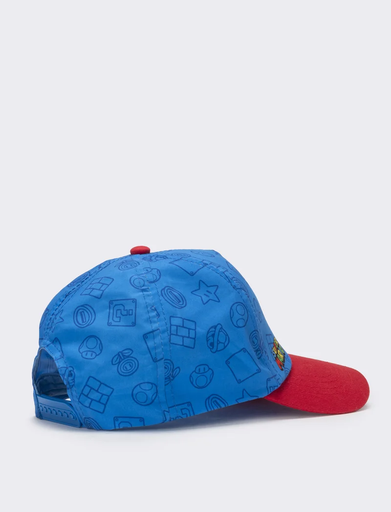 Cappello bambino modello baseball mario bros - Blu