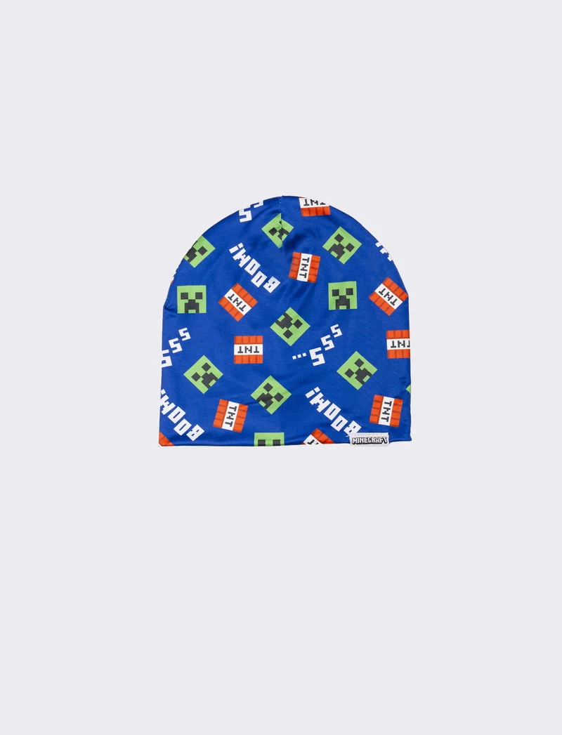 Cappello bambino cuffia minecraft - Blu