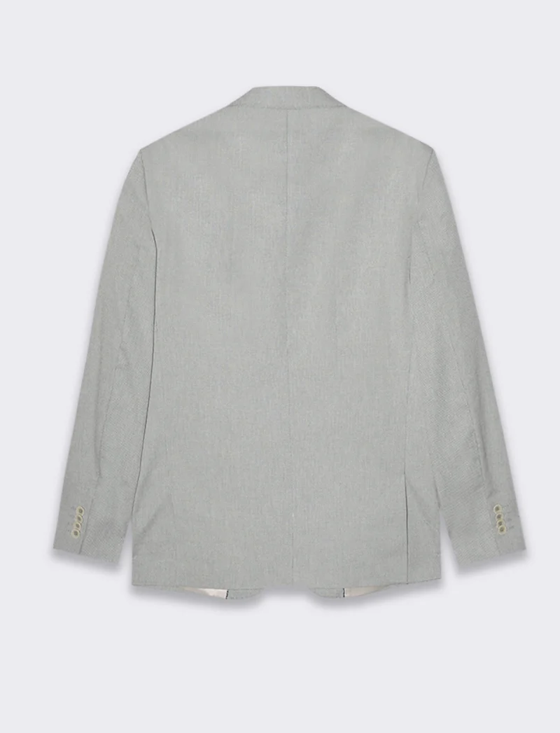 Blazer da completo struttura oxford da uomo - Beige ecru