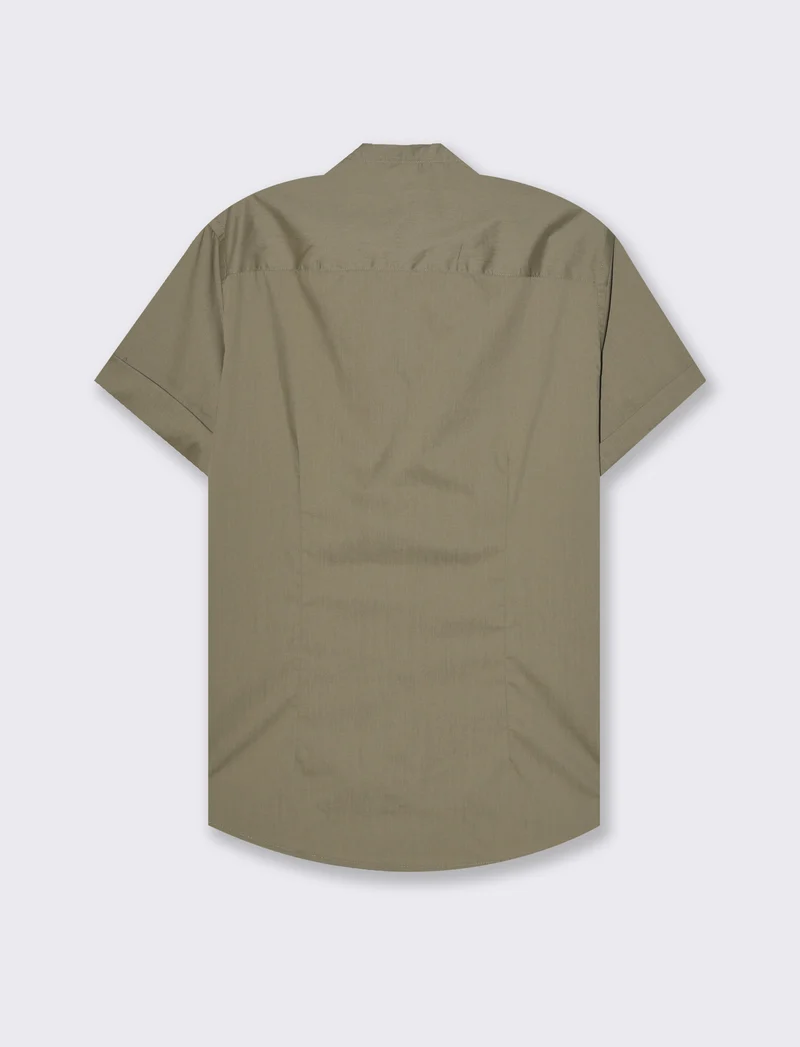 Camicia basic regular fit easy iron da uomo - Grigio fango