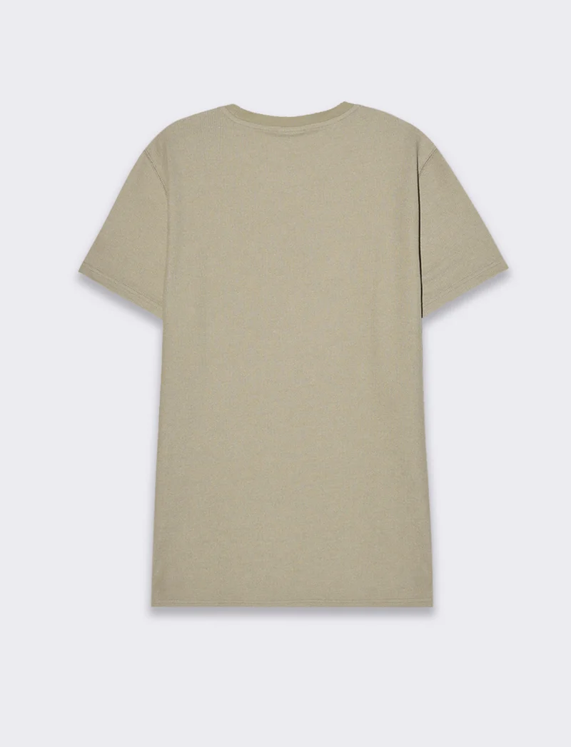 T-shirt waffle regular fit da uomo - Verde salvia