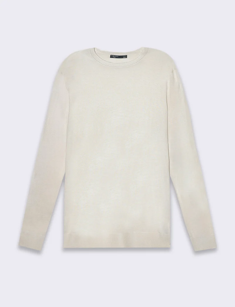 Maglia basic effetto cachemere da uomo - Grigio ghiaccio