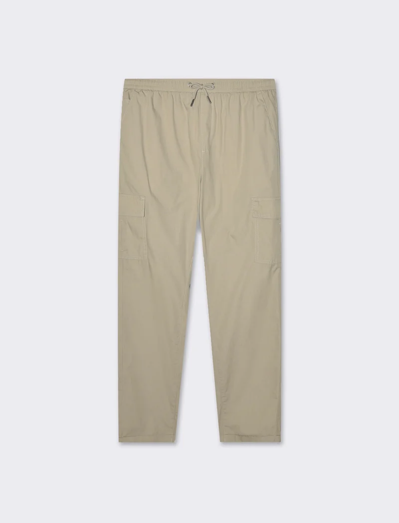 Pantaloni cargo jogger in cotone da uomo - Beige