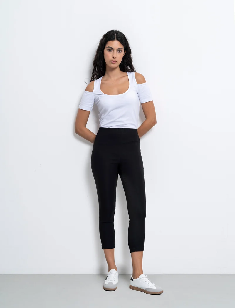 Pantalone pinocchietto da donna - Nero